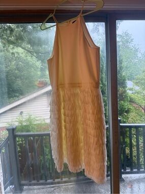 Aidan Mattox Strappy Dress with fringe skirt